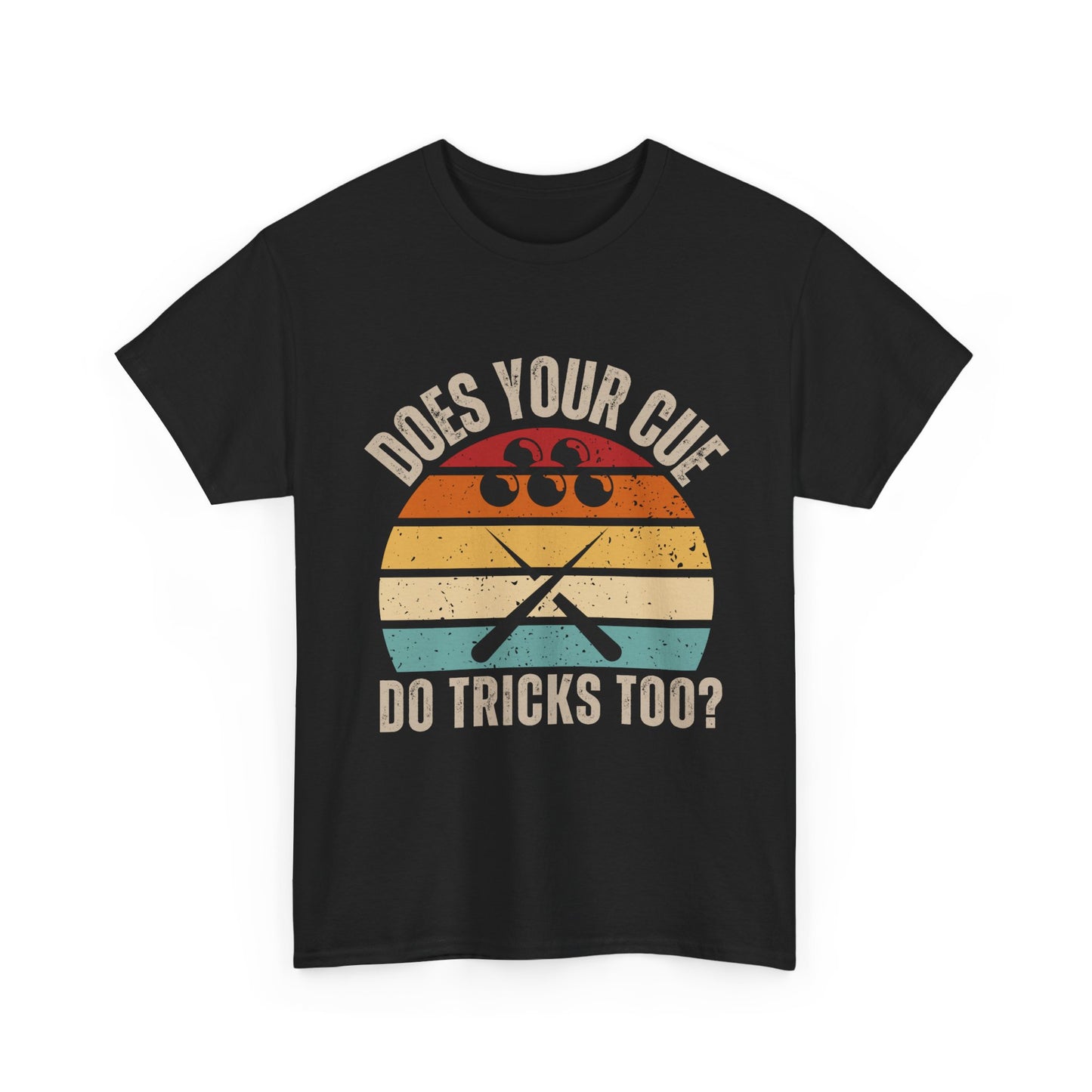 Snooker Sunset Tee - "Does your cue do tricks too"