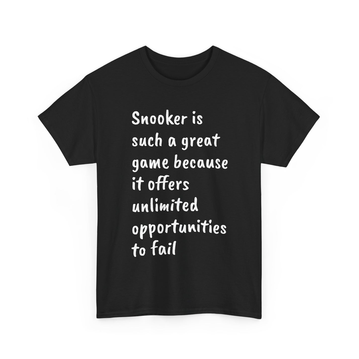 Snooker Fan's Tee - 'Unlimited Opportunities to Fail' T-shirt