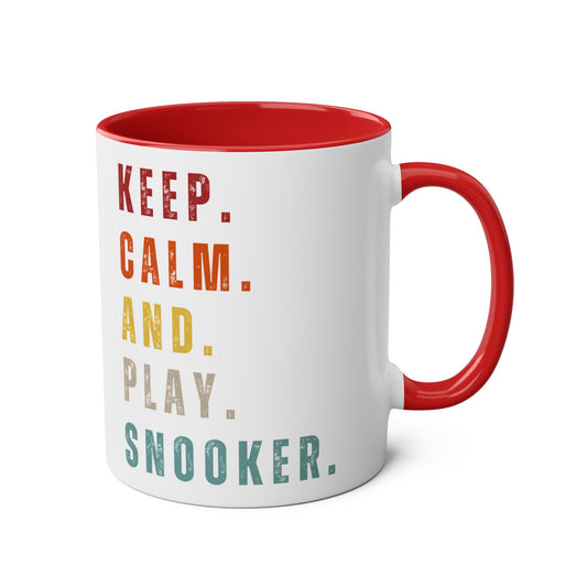 Coffee/tea Mug - Keep. Calm. And. Play. Snooker. 11oz