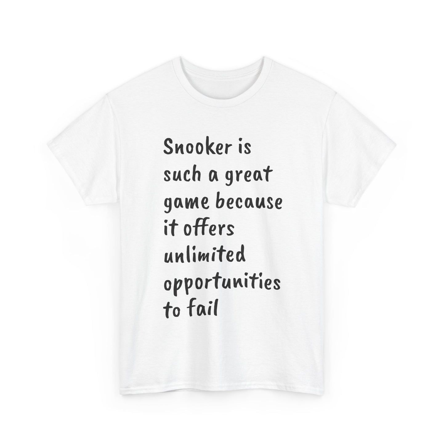 Snooker Fan's Tee - 'Unlimited Opportunities to Fail' T-shirt