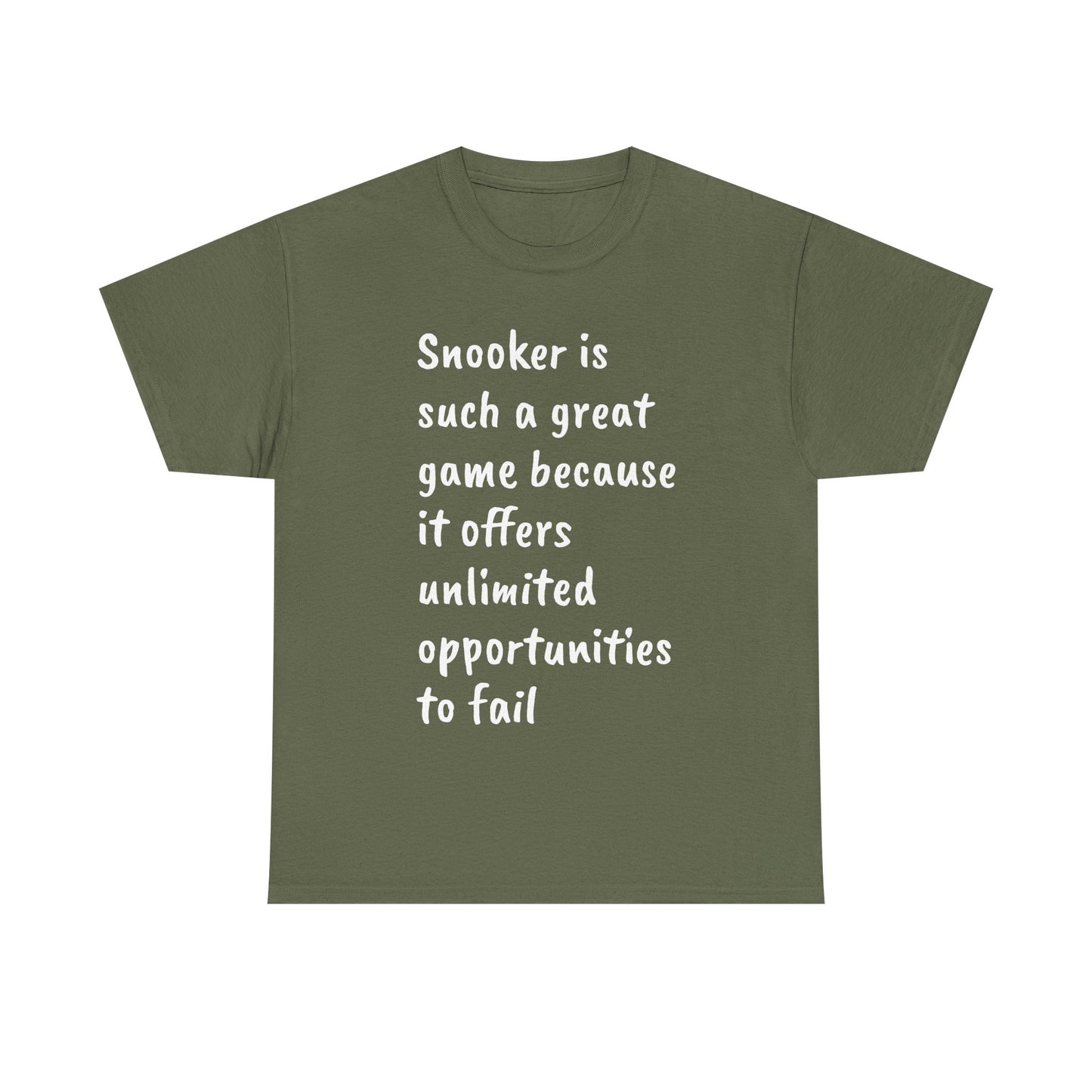 Snooker Fan's Tee - 'Unlimited Opportunities to Fail' T-shirt