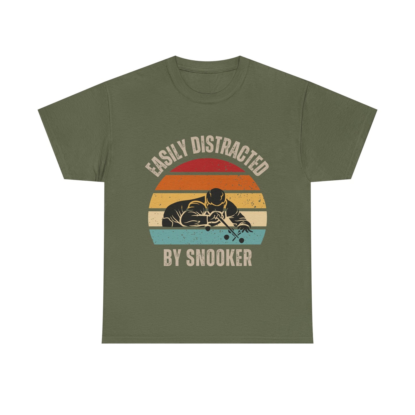 Sunset snooker t-shirt - Easily distracted by snooker