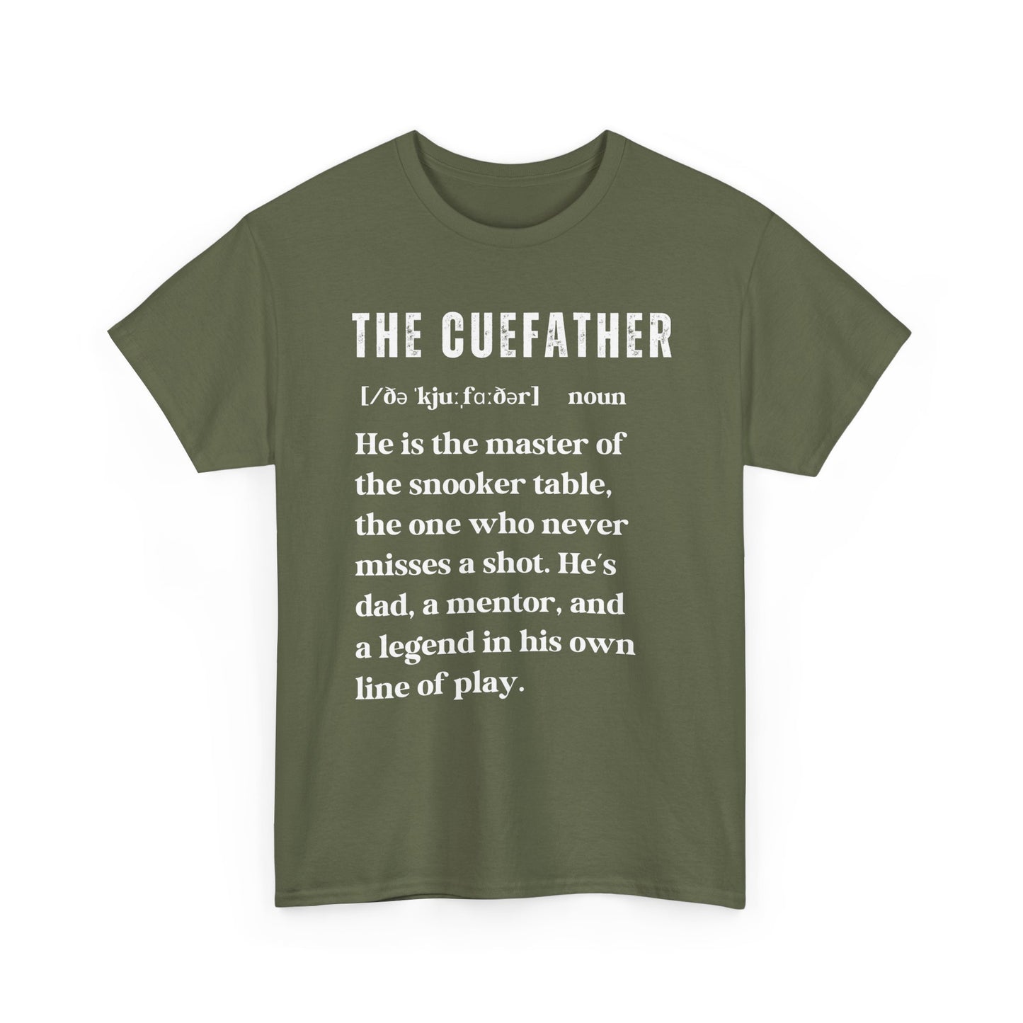 Cuefather Snooker T-Shirt — "The Cuefather" Funny Pool Dad Tee