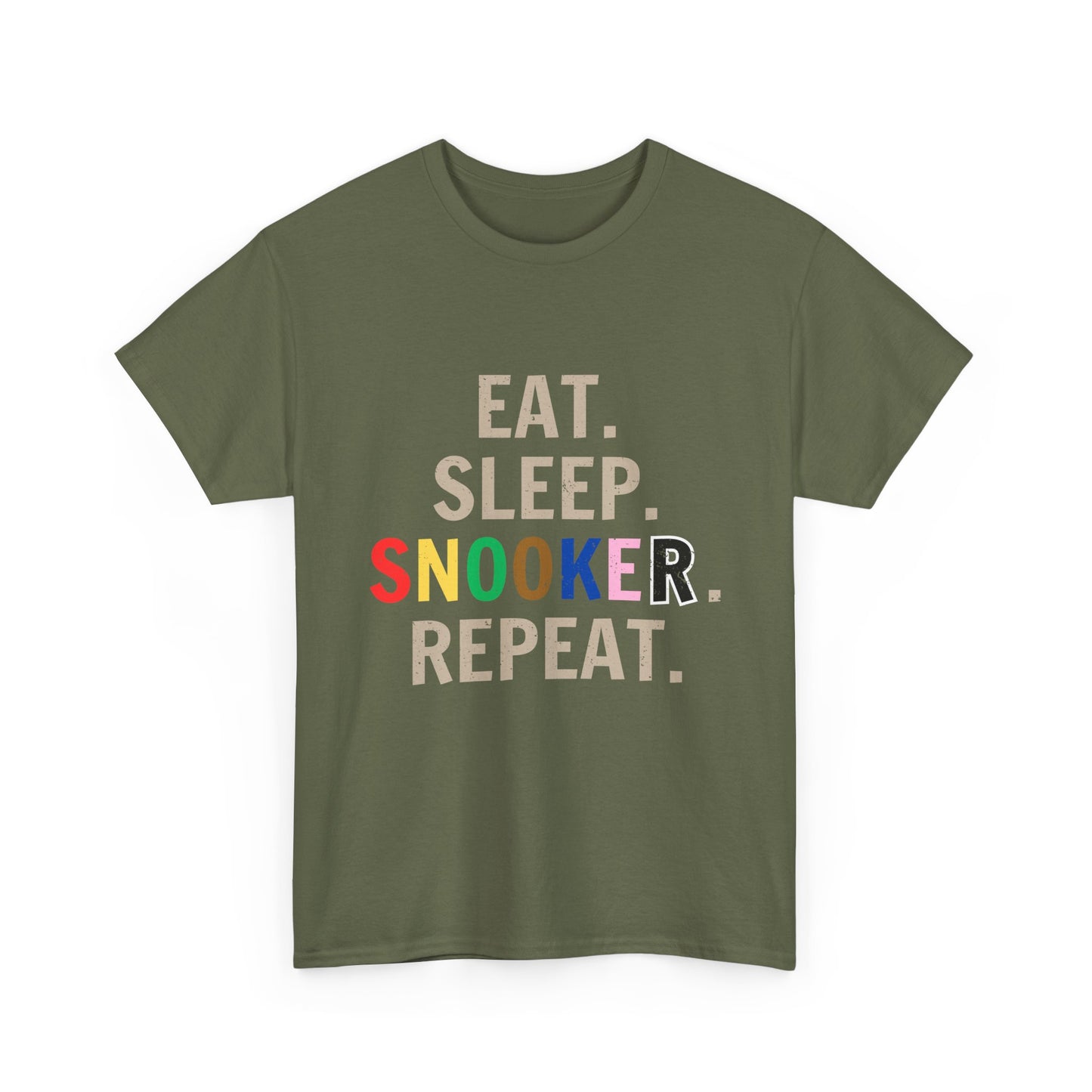 Snooker T-Shirt - "Eat. Sleep. Snooker. Repeat." Snooker enthusiast's tee