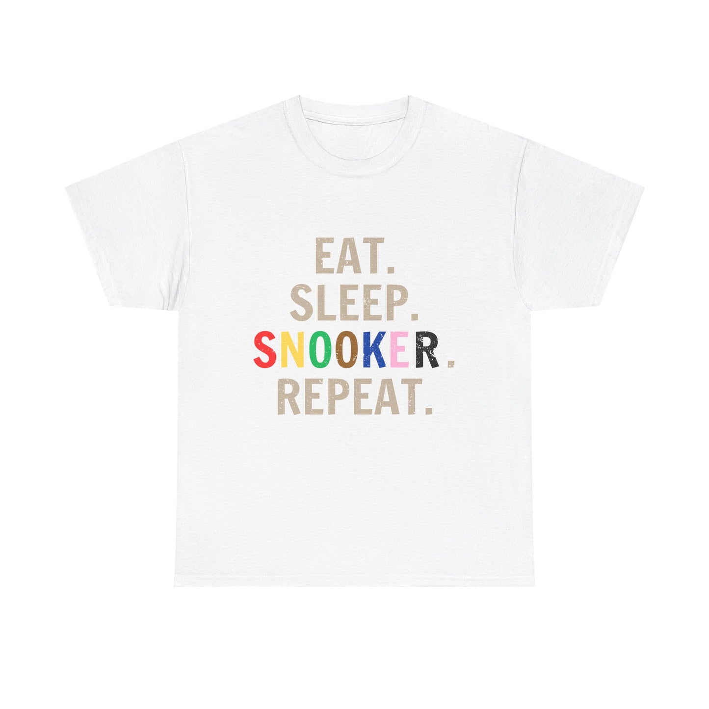 Snooker T-Shirt - "Eat. Sleep. Snooker. Repeat." Snooker enthusiast's tee
