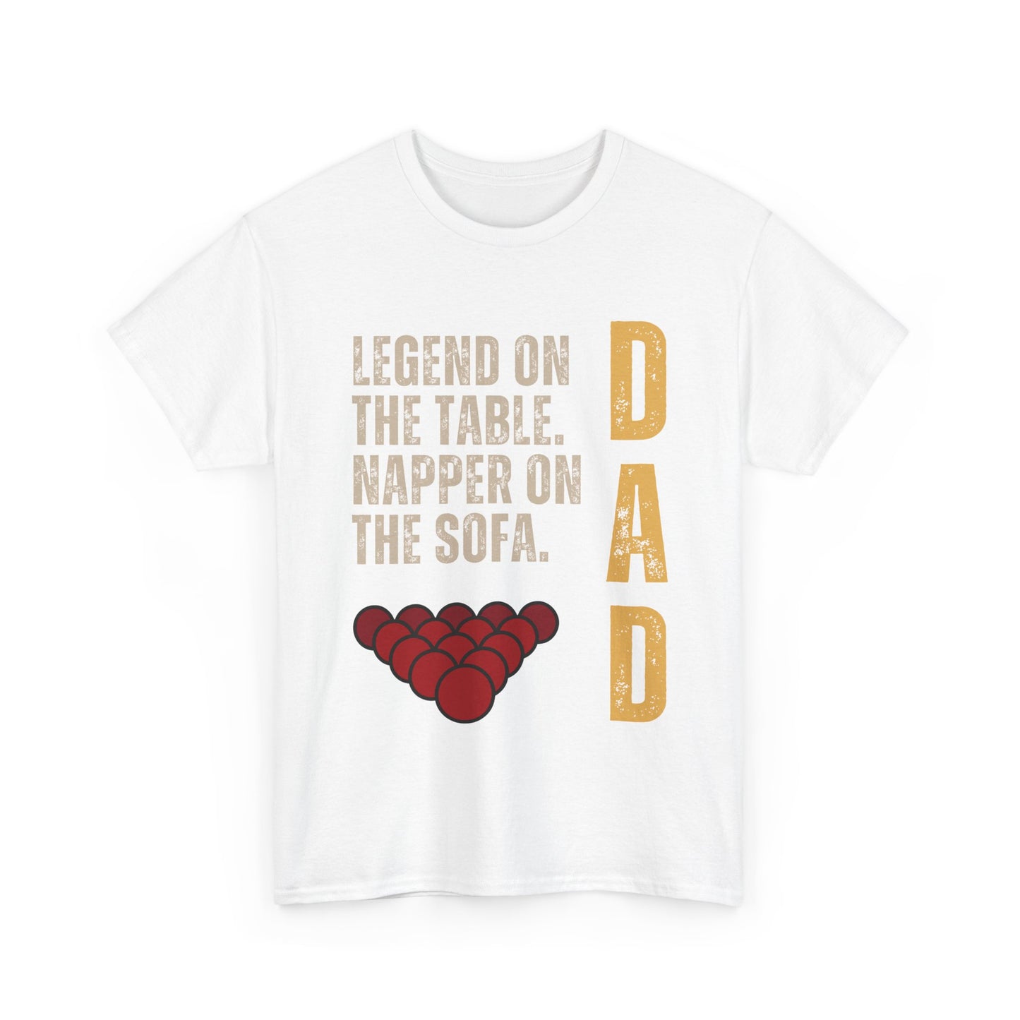 Dad Snooker Player T‑Shirt — "Legend on the Table. Napper on the Sofa." Billiards Father's Day Tee