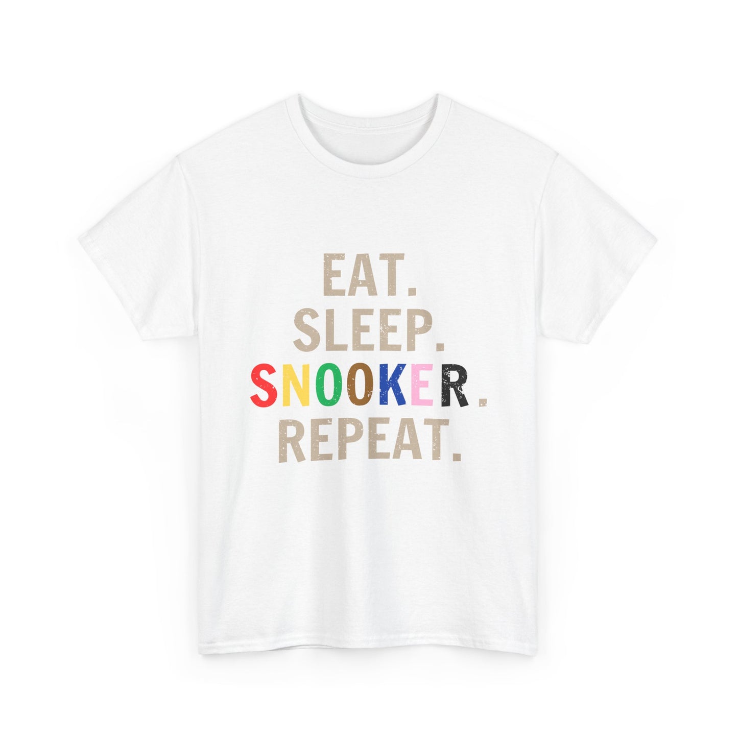Snooker T-Shirt - "Eat. Sleep. Snooker. Repeat." Snooker enthusiast's tee