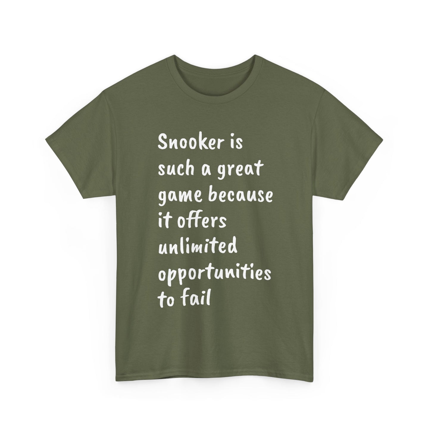 Snooker Fan's Tee - 'Unlimited Opportunities to Fail' T-shirt