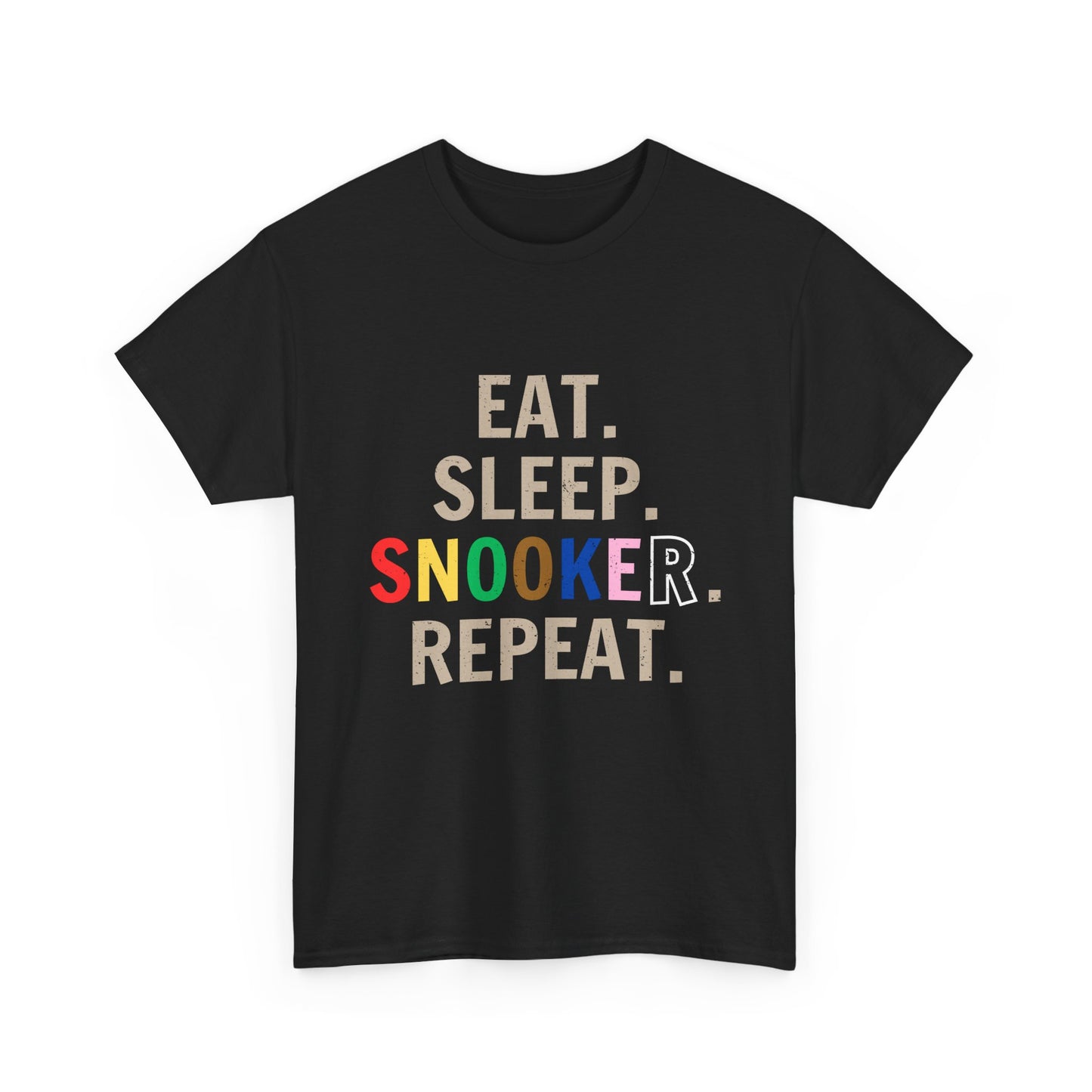 Snooker T-Shirt - "Eat. Sleep. Snooker. Repeat." Snooker enthusiast's tee