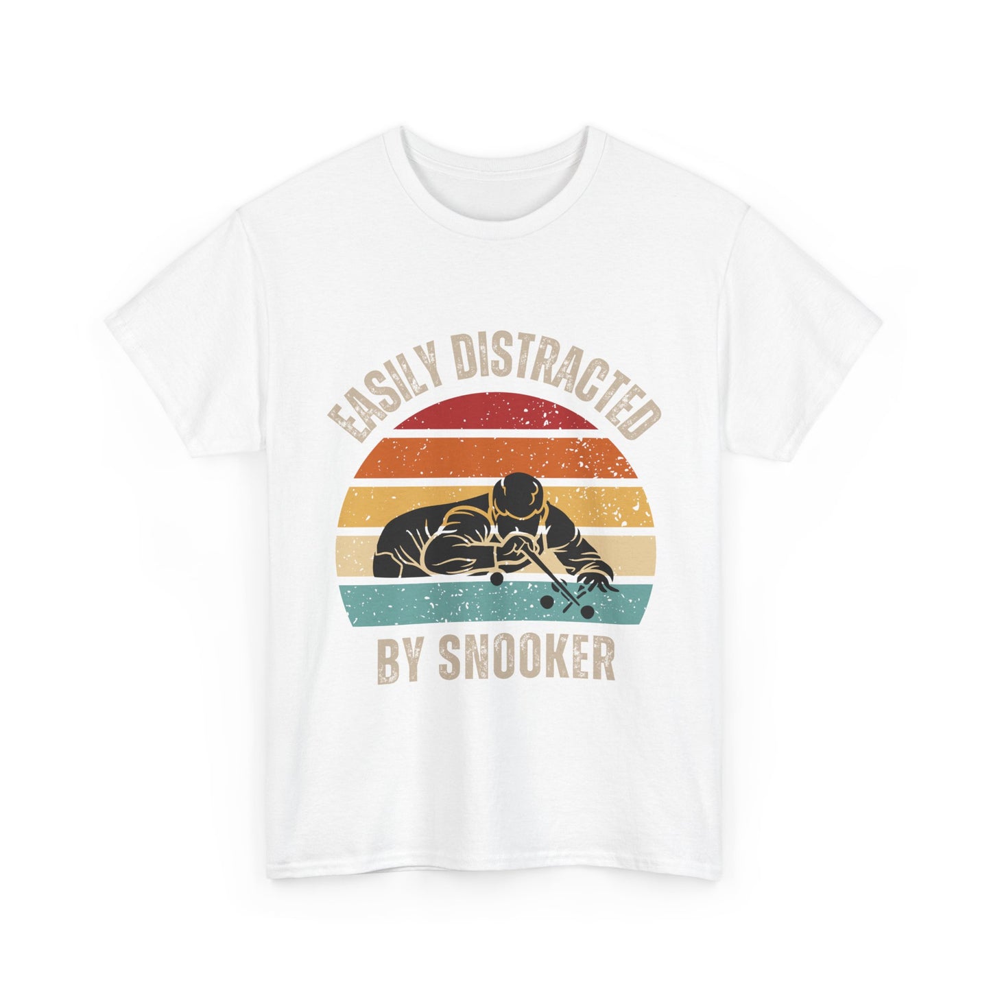 Sunset snooker t-shirt - Easily distracted by snooker