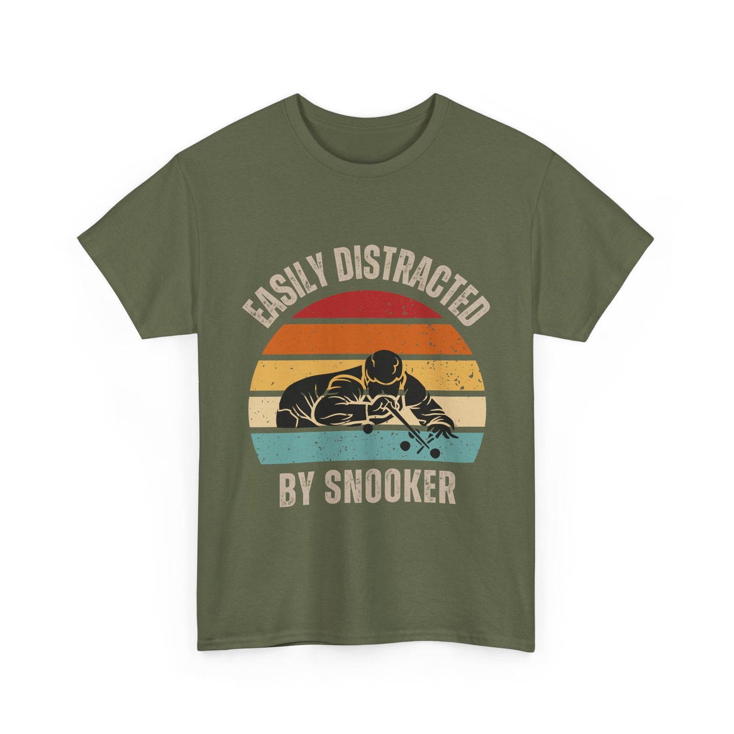 Sunset snooker t-shirt - Easily distracted by snooker