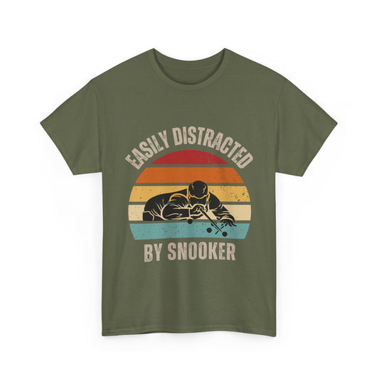 Sunset snooker t-shirt - Easily distracted by snooker